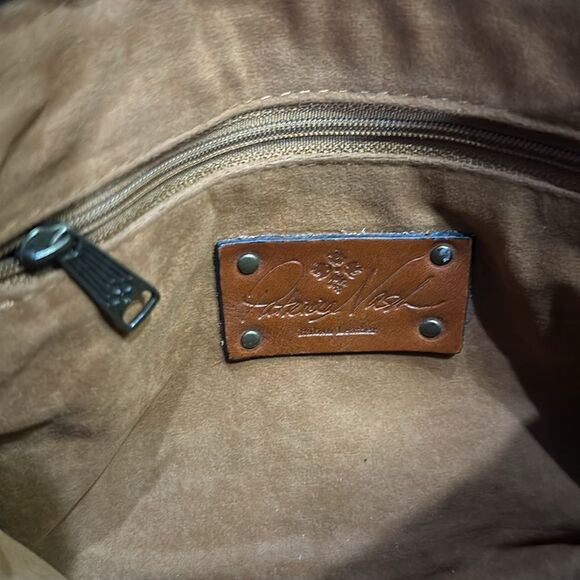 Patricia Nash Suede and Leather Cassini Feather and Studded Wristlet - Picture 13 of 14